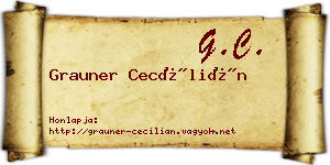 Grauner Cecílián névjegykártya